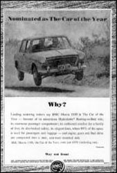 Advertisment announcing the Car of the Year award for the Morris 1100