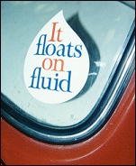 floats on fluid rear window sticker