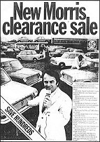 Full page newspaper ad for the final clearance sale